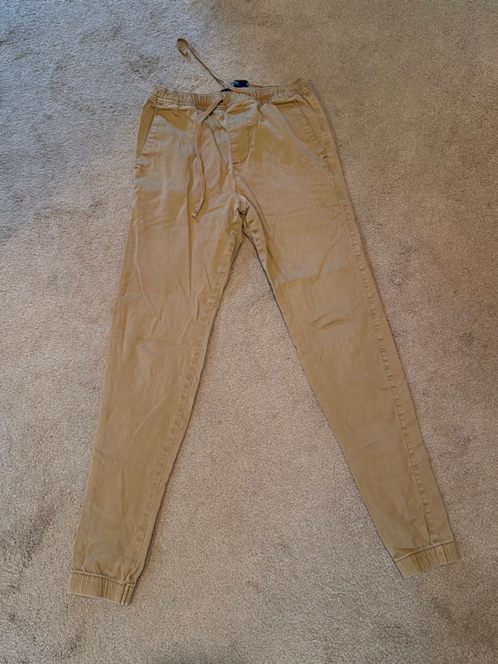 Hollister Men’s Khaki Drawstring Joggers